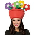 thumbnail image 1 of Flower Pot Headpiece Adult Halloween Accessory, 1 of 2