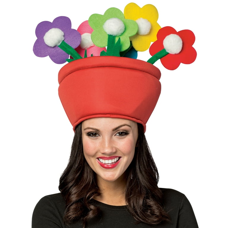 Flower Pot Headpiece Adult Halloween Accessory