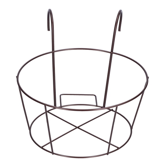 Flower Pot Holder Simple Iron Railing Flower Stand Hanging Flower Pot Stand for Balcony Patio GardenBronze