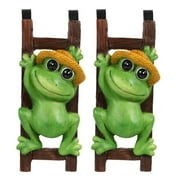 Flower Pot - Hugger Figurine - Frog 2 Pcs Garden D cor - Get All The Fun Collections of Pot Pal Climbers - Hanging Planter Decorations - Patio Decor - Yard Decor