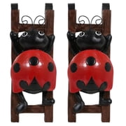 Flower Pot - Hugger Figurine - Ladybug 2 Pcs Garden D cor - Get All The Fun Collections of Pot Pal Climbers - Hanging Planter Decorations - Patio Decor - Yard Decor