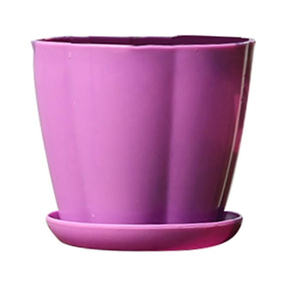 Flower Pot Pumpkin Shape Imitation Porcelain Plastic Flower Pot for Home by Mightlink