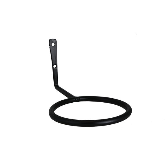 Flower Pot Ring Pot Hanger 4" Diameter - Heavy Duty Black Powder Coated Steel