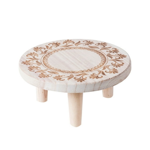 Flower Pot Stand Stands Rack Indoor Tiered Planters For Outdoor Small Tall Wooden Beige 16x8cm