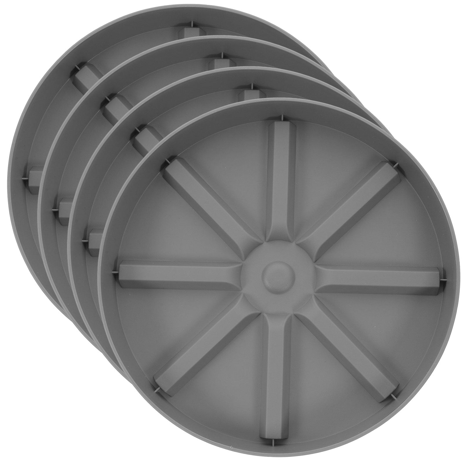 Flower Pot Tray Plant Saucers for Indoors Plastic Trays Plants Pots Potted Container 4 Pcs