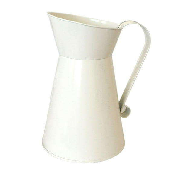 Flower Pot Vintage White Watering Milk Vase with Handle Farmhouse Home Decor Gardening Supplies