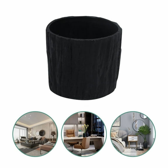 Flower Pot under $5! kkbbma Faux Wooden Bark Flower Pot Plastic Planter Pot Indoor Outdoor Plant Container For Succulents Herbs Cactus Rustic Decor