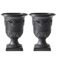 thumbnail image 1 of DR.Planzen 2 Pack 16 x 12 Inches Classic Urn Planter, Plastic Flower Pots for Indoor & Outdoor Use, Lightweight Planters for Garden, Patio, Porch, Wedding & Event Decor, 1 of 8
