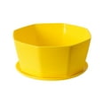 thumbnail image 1 of Flower Pots,5.9 x 2.6 Inch Yellow Beautiful Plastic Flower Planter Pot with Drip Hole and Tray,Suitable Small Flower Plants Succulent Plants,Great for Indoor Office Window Flower Planter Pots Decor, 1 of 6