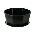 thumbnail image 1 of Flower Pots,8.2 x 3.5 Inch Black Beautiful Plastic Flower Planter Pot with Drip Hole and Tray,Suitable Small Flower Plants Succulent Plants,Great for Indoor Office Window Flower Planter Pots Decor, 1 of 7