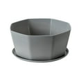 thumbnail image 1 of Flower Pots,8.2 x 3.5 Inch Gray Beautiful Plastic Flower Planter Pot with Drip Hole and Tray,Suitable Small Flower Plants Succulent Plants,Great for Indoor Office Window Flower Planter Pots Decor, 1 of 7