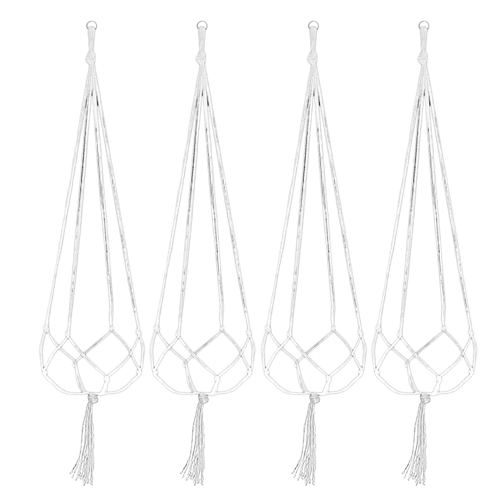 Flower Pots Clearance! Kiteke 4Pc Plant Hanger Flower Pot Cotton Rope
