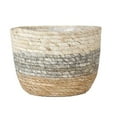 thumbnail image 1 of Flower Pots Cover Storage Basket Plant Woven Basket Planter Straw Flower Pot, 1 of 6