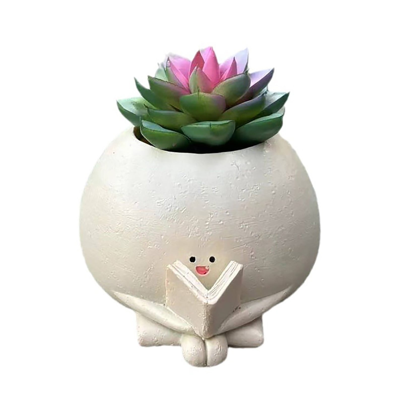 Flower Pots Glossy Swing Face Planter Pot Head Small Hanging Planter