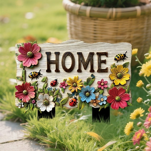 Flower Pots For Indoor Plants Wooden Garden Welcome Door Number Ground Insertion Decoration Home Garden Outdoor Courtyard Flower Pot Decoration Ground Insertion Indoor Planter
