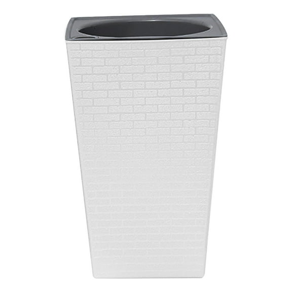 Flower Pots Outdoor PLPPYFS Large Flower Pots for Indoor Plants High End Multi Color Water Storage Lazy Flower Pot Brick Pattern Imitation Metal Plastic Flower New