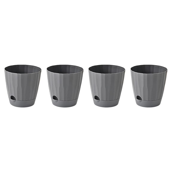 Flower Pots,Plant Pots Indoor And Outdoor Lightweight With Holes Weather Balcony Garden Containers 4 Modern Decorative 4PCS