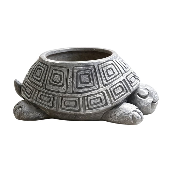 Flower Pots,Plant Pots Tortoise Shaped Golden Tone Container For Succulents Small Indoor Desktop Daily Use