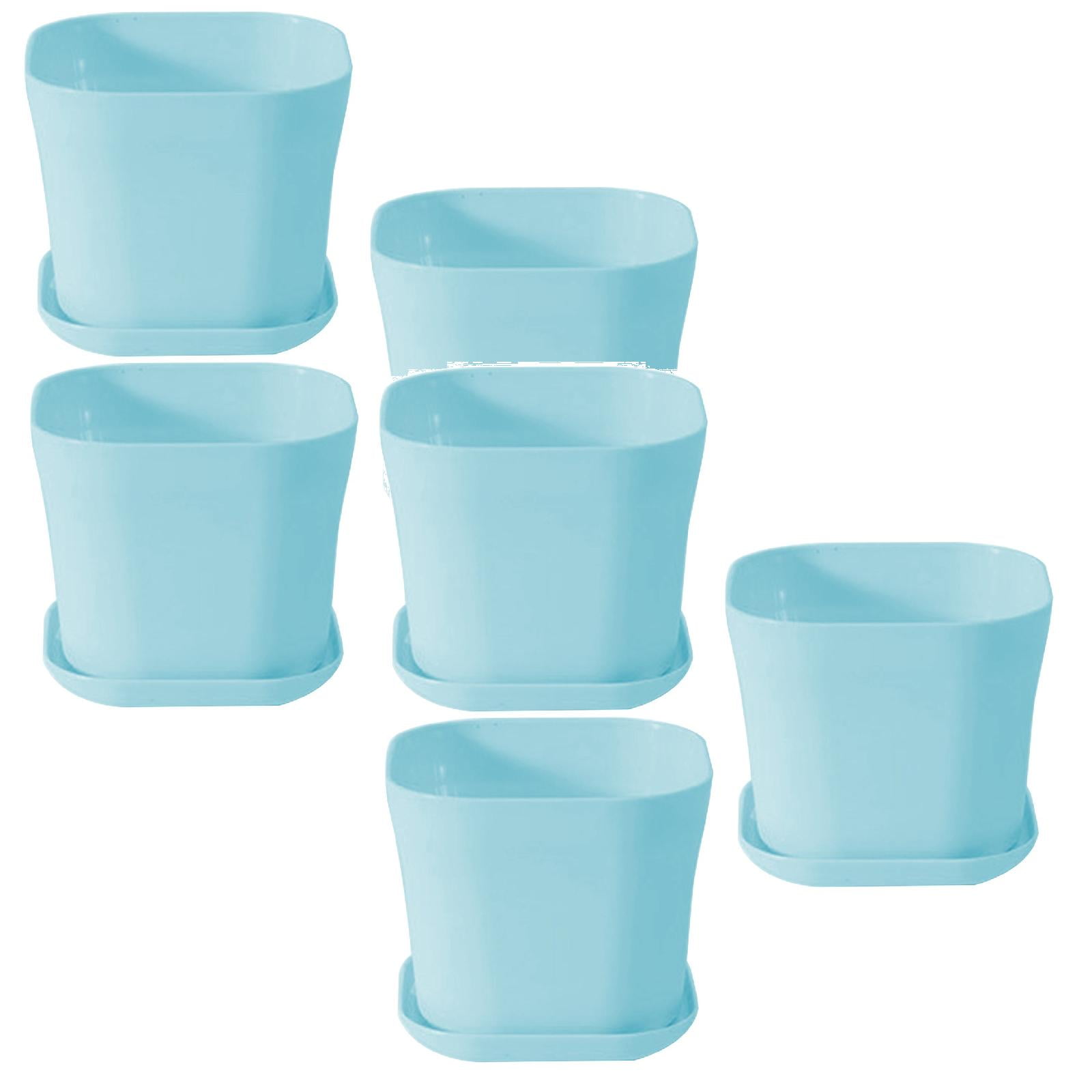 Flower Pots Plastic Plant Pots For Plants With Saucers Indoor Set Of 3 ...