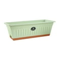 thumbnail image 1 of Flower Pots Rectangular Vegetables Growing Planting Family Plant Drainage Hole Planter for Balcony Patio Outdoor Green, 1 of 10
