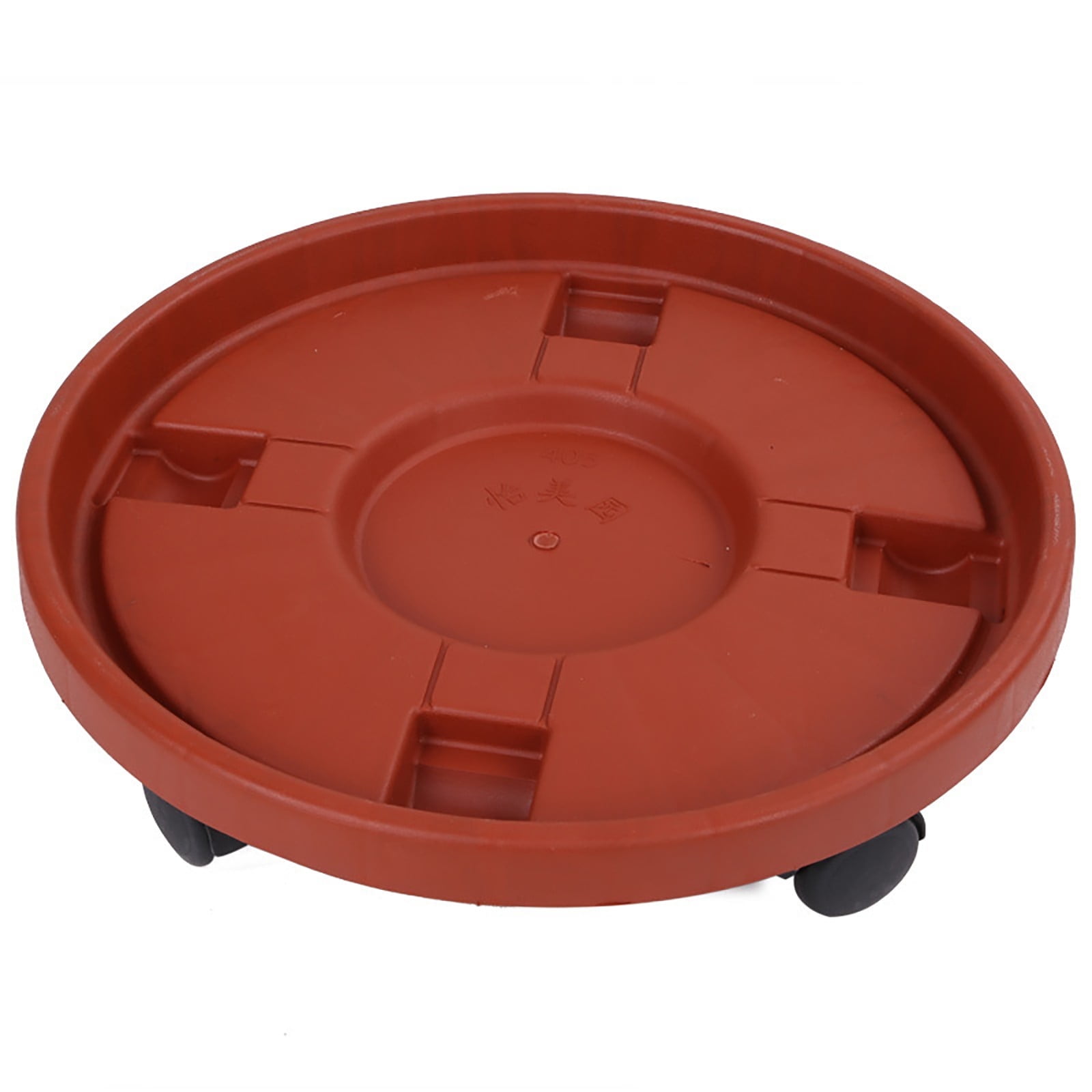 Flower Pots Round Potted Stand on Wheels Heavy Duty Flowers Pot Rack on ...