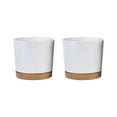 Flower Pots Set of for Plantss with Holes and Removable Base Saucer