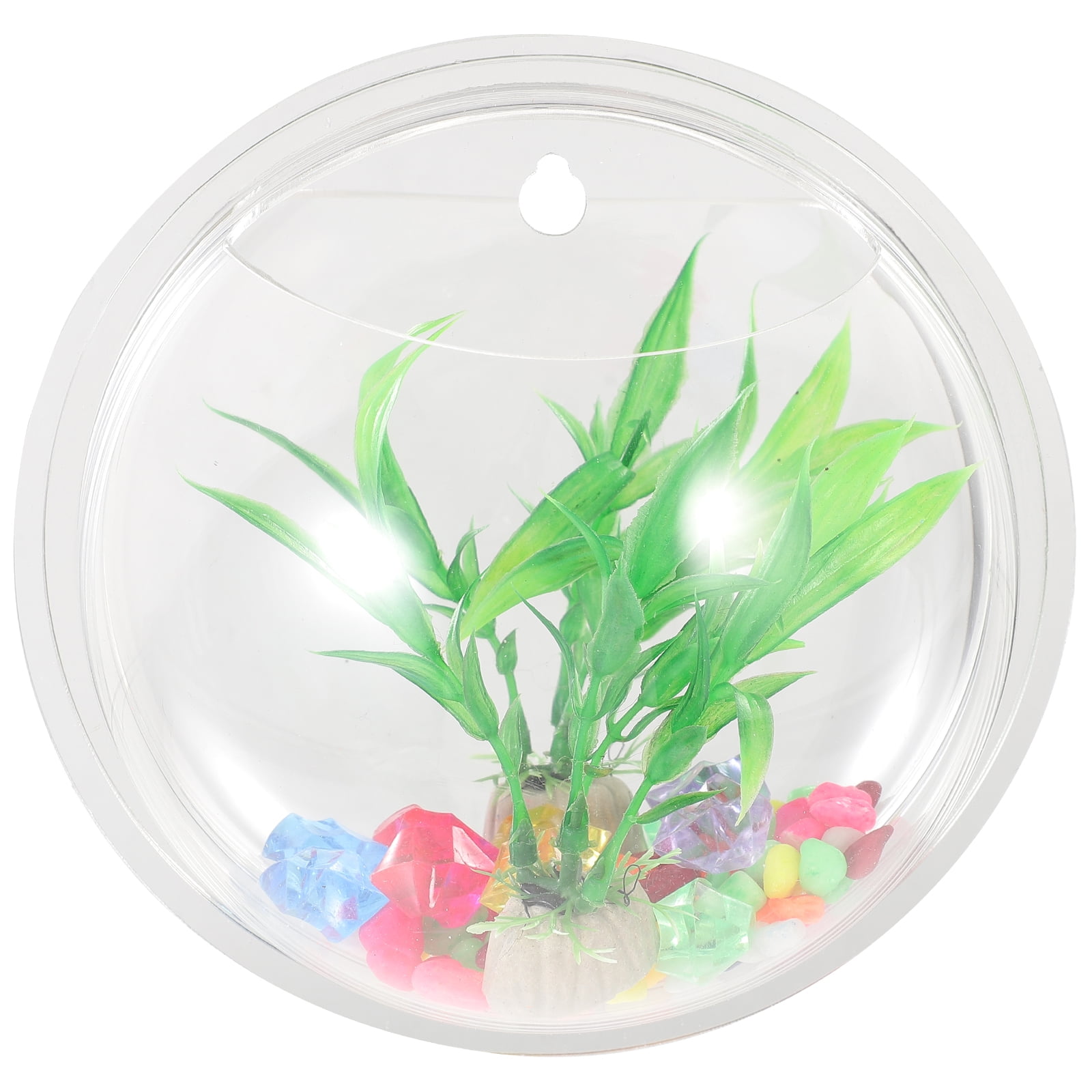 Flower Pots for Indoor Plants Glass Fish Tank Wall Goldfish Bowl Shelf