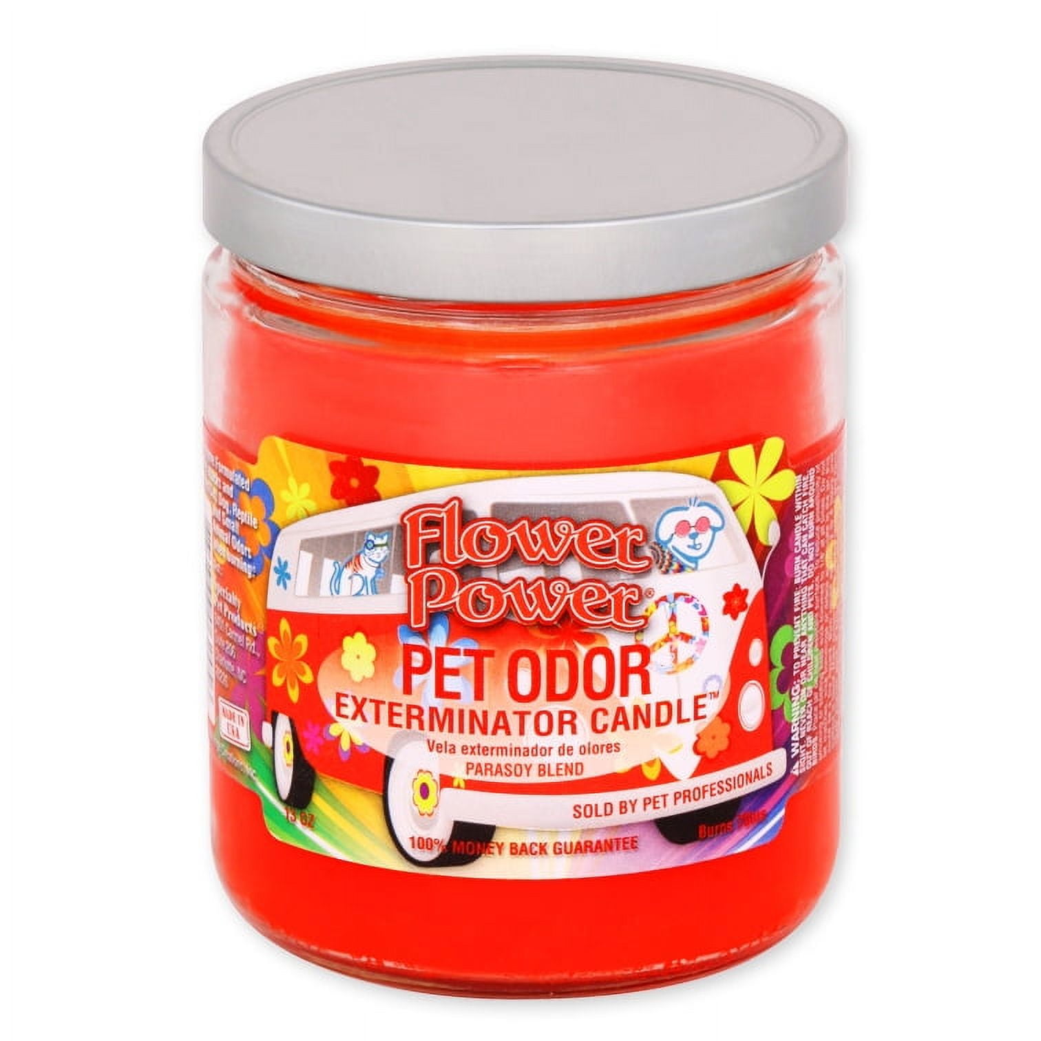 Flower Power Pet Odor Exterminator Candle, 13 oz