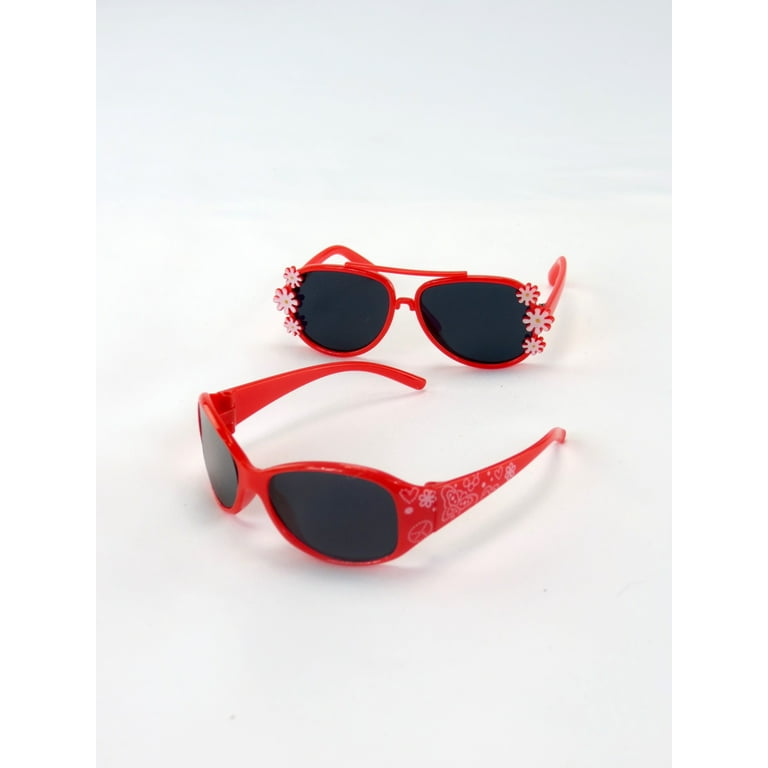 Flower Power Sunglasses Fits 18 inch American Girl Dolls Madame Alexander Our Generation etc. 18 inch Doll Accessories White