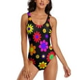 thumbnail image 1 of Flower Power Swimsuit Vintage Floral Push Up Swimwear One Piece Holiday Surf Bathing Suit Swimsuits Sexy Beach Wear Plus Size, 1 of 7