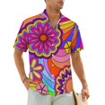 thumbnail image 1 of Flower Power Vintage Hawaii Shirt Men Beach 60s 70s Hippie Print Casual Shirts Short-Sleev, 1 of 5