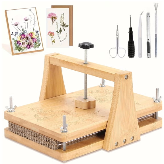 Flower Press Kit,6 Layers 11.6*7.68 inches Easy One-Step Pressing Kit, Dried Flower Plant Preservation Kit for Craft Lovers