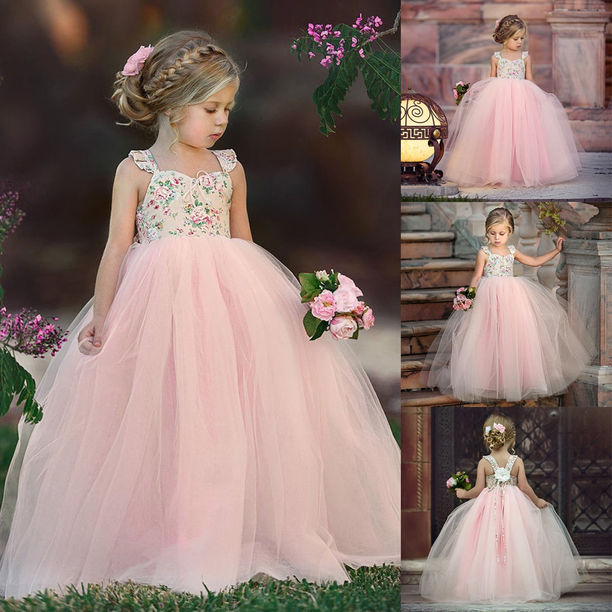 US$16.12-1 Year Old Baby Girls Dress For Newborn Girls Clothes Big Bowknot  Formal Baby Girl Birthday Party Dress Christening Gown-Description