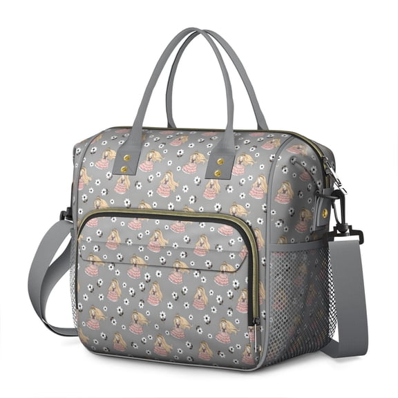 Flower Princess Pattern Womens Lunch Box for Work,Insulated Large Lunch Bag for Tween and Teen,Loncheras Para Mujer,Leakproof Adult Lunch Bag for Work,Beach,Travel,Picnic,Camping