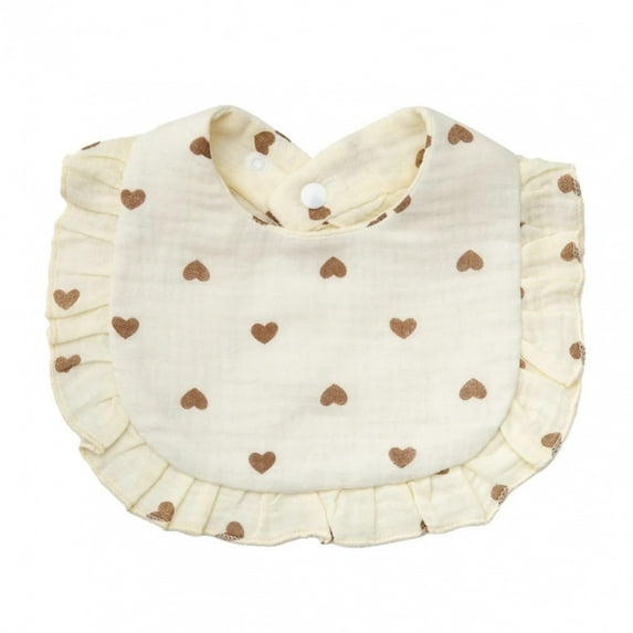 Flower Print Baby Bibs Adjustable Snap Saliva Towel Ruffled Edge Muslin Cotton Burp Cloths Rainbow A Grade Girls Feeding Scarf