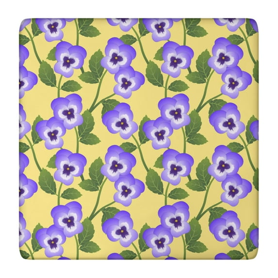 Flower Print Elastic Fitted Tablecloth - Watercolor Flowers Pattern Square Table Cover, Windproof Snug Fit Outdoor Picnic Table Protector, Wrinkle-Free Washable Cute flowers Design