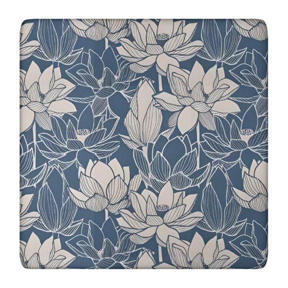 Flower Print Elastic Fitted Tablecloth - Watercolor Flowers Pattern Square Table Cover, Windproof Snug Fit Outdoor Picnic Table Protector, Wrinkle-Free Washable Cute flowers Design