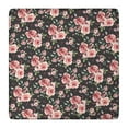 thumbnail image 1 of Flower Print Elastic Fitted Tablecloth - Watercolor Flowers Pattern Square Table Cover, Windproof Snug Fit Outdoor Picnic Table Protector, Wrinkle-Free Washable Cute flowers Design, 1 of 4