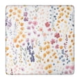 thumbnail image 1 of Flower Print Elastic Fitted Tablecloth - Watercolor Flowers Pattern Square Table Cover, Windproof Snug Fit Outdoor Picnic Table Protector, Wrinkle-Free Washable Cute flowers Design, 1 of 6