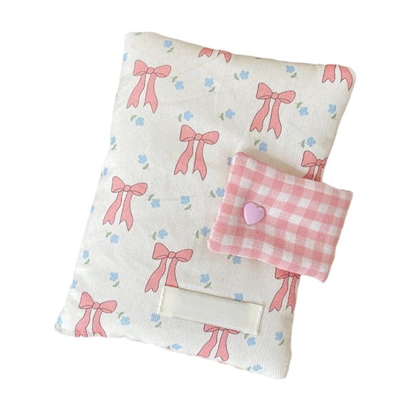 Flower Print Notebook Cover Decorative Bows Pattern Diary Protective Case Stylish Book Cover Gift For Students