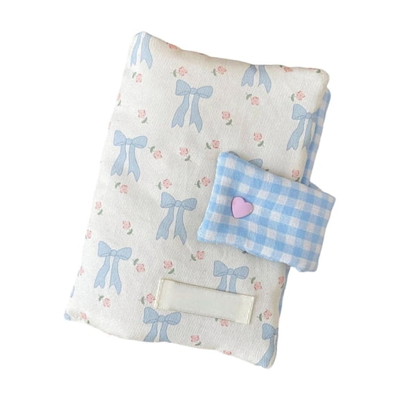 Flower Print Notebook Cover Decorative Bows Pattern Diary Protective Case Stylish Book Cover Gift For Students