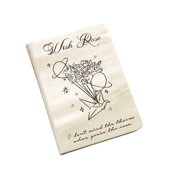 Flower Print Notebook, Embossed Hardcover Lined Journal for Students Classroom Diary and Meetings