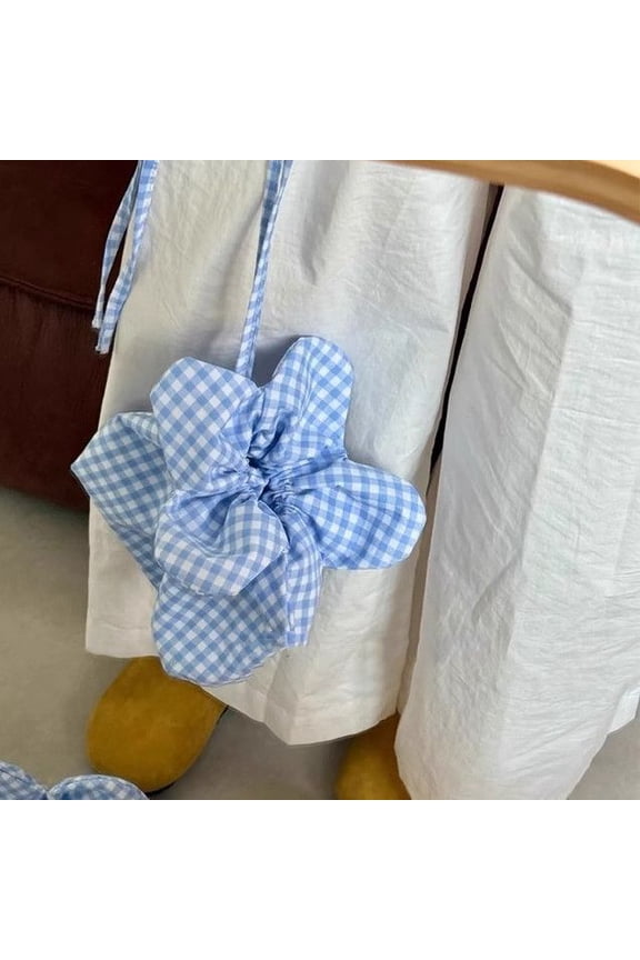 Flower Print Reversible Bucket Shoulder Crossbody Handheld Bag Polyester Drawstring Phone Bag Spacious Practical Commute Photography Prop Bag in Yellow for Daily Outfits