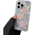 thumbnail image 1 of Flower Print Water Flow Laser Soft Case  for iPhone (Big Flower,iPhone 12 Pro Max), 1 of 6