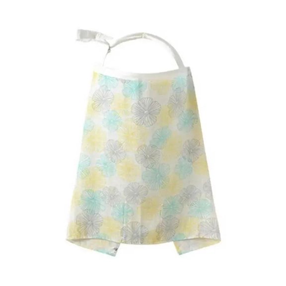 Flower Printed Cotton Nursing Breastfeeding Apron With Adjustable Neck StrapStylish Premium Breastfeeding Nursing Covers,Flower Pattern84cm*64cm