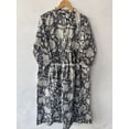 thumbnail image 1 of Flower Printed Gray Color Dress, Handblock Dress, Cotton Printed Dress Sketer Circle Dress,Flapper Dress,Blousen Dress,Long Dress, 1 of 6