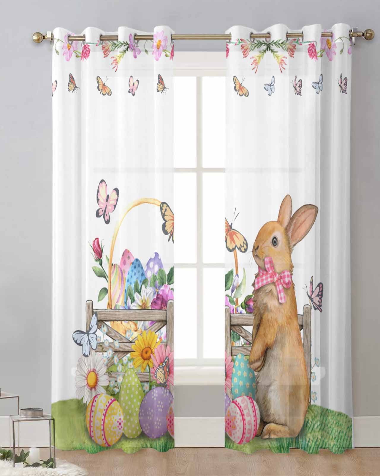 3D Lovely Rabbits 798 Curtains Drapes