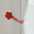thumbnail image 1 of Flower Red 2 Piece Crystal Magnetic Window Curtain Drapery Tie Back Clips - Hardware/Mount, 1 of 2