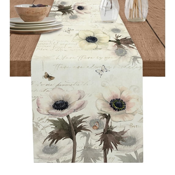 Flower Retro Plant Pastoral Style Table Runner ration Home r Dinner