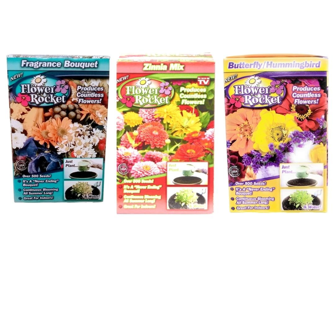Easy Planting Flower Rocket Seed Disc Set 3 Types, Fragrance Bouquet